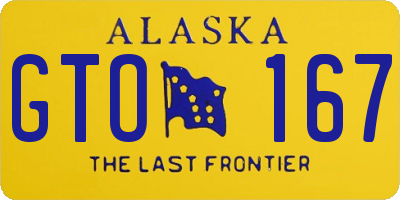 AK license plate GTO167
