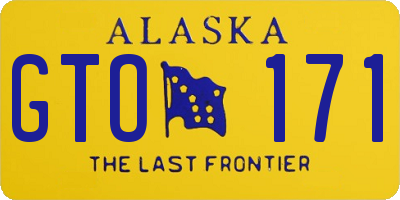AK license plate GTO171