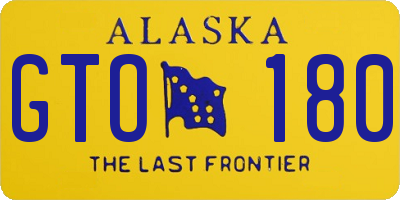 AK license plate GTO180