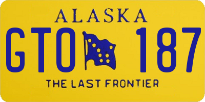 AK license plate GTO187