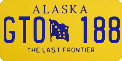 AK license plate GTO188