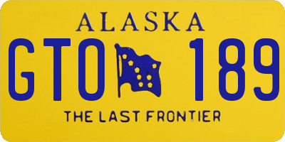 AK license plate GTO189