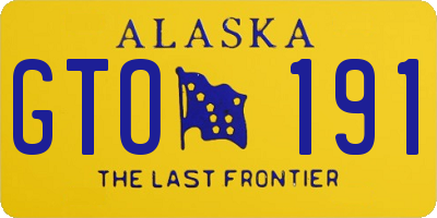 AK license plate GTO191
