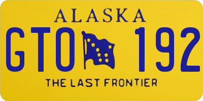 AK license plate GTO192
