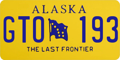 AK license plate GTO193