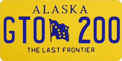 AK license plate GTO200