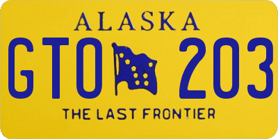 AK license plate GTO203