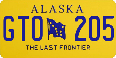 AK license plate GTO205