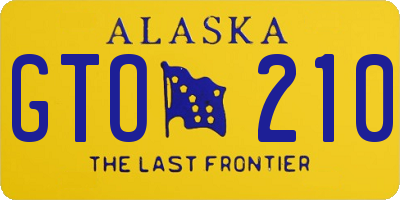 AK license plate GTO210