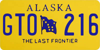 AK license plate GTO216