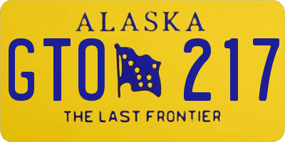 AK license plate GTO217