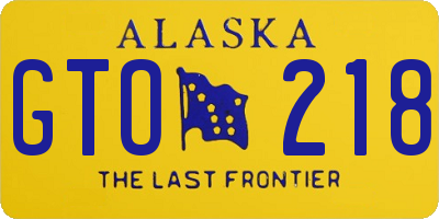 AK license plate GTO218