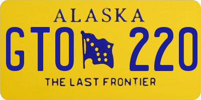 AK license plate GTO220