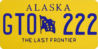 AK license plate GTO222