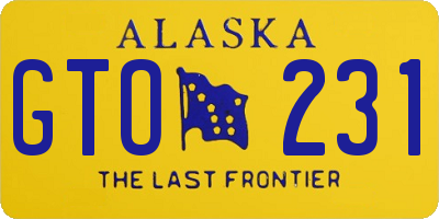AK license plate GTO231