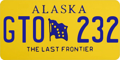 AK license plate GTO232
