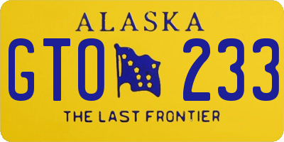 AK license plate GTO233