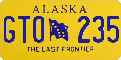 AK license plate GTO235