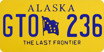 AK license plate GTO236