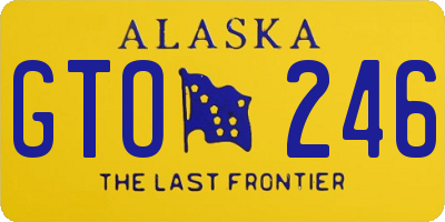 AK license plate GTO246