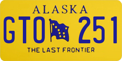 AK license plate GTO251