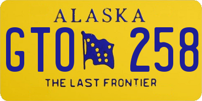AK license plate GTO258