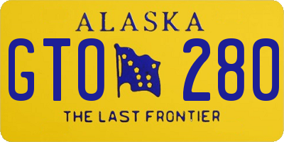 AK license plate GTO280