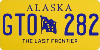 AK license plate GTO282