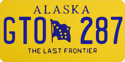 AK license plate GTO287
