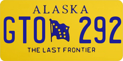 AK license plate GTO292