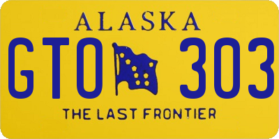 AK license plate GTO303