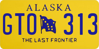 AK license plate GTO313