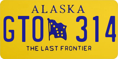 AK license plate GTO314