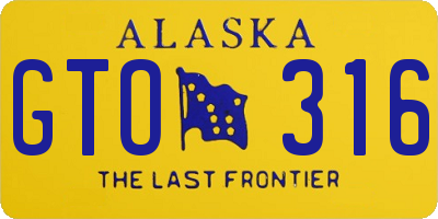 AK license plate GTO316