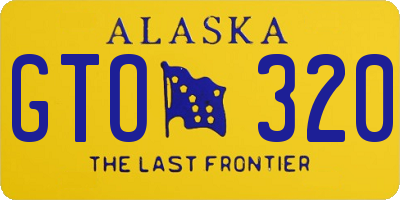 AK license plate GTO320