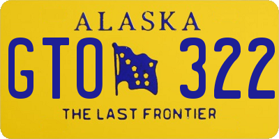 AK license plate GTO322