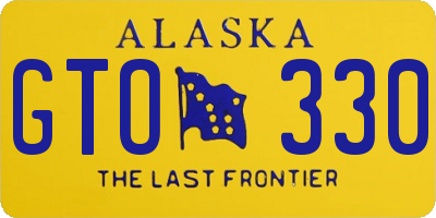AK license plate GTO330