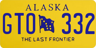 AK license plate GTO332