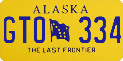 AK license plate GTO334