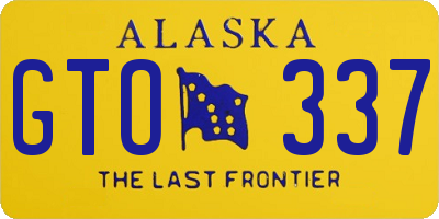 AK license plate GTO337