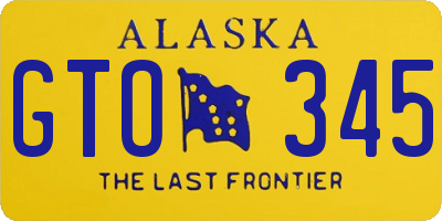 AK license plate GTO345