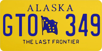 AK license plate GTO349
