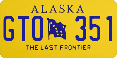 AK license plate GTO351