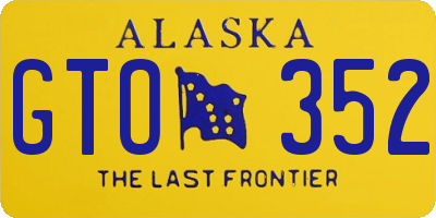 AK license plate GTO352