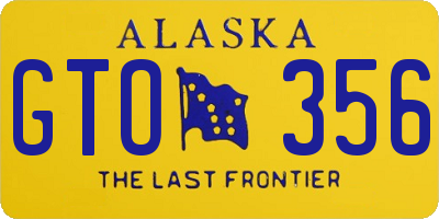 AK license plate GTO356