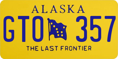AK license plate GTO357