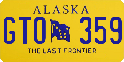AK license plate GTO359