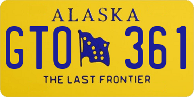 AK license plate GTO361