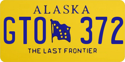 AK license plate GTO372
