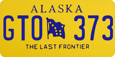 AK license plate GTO373